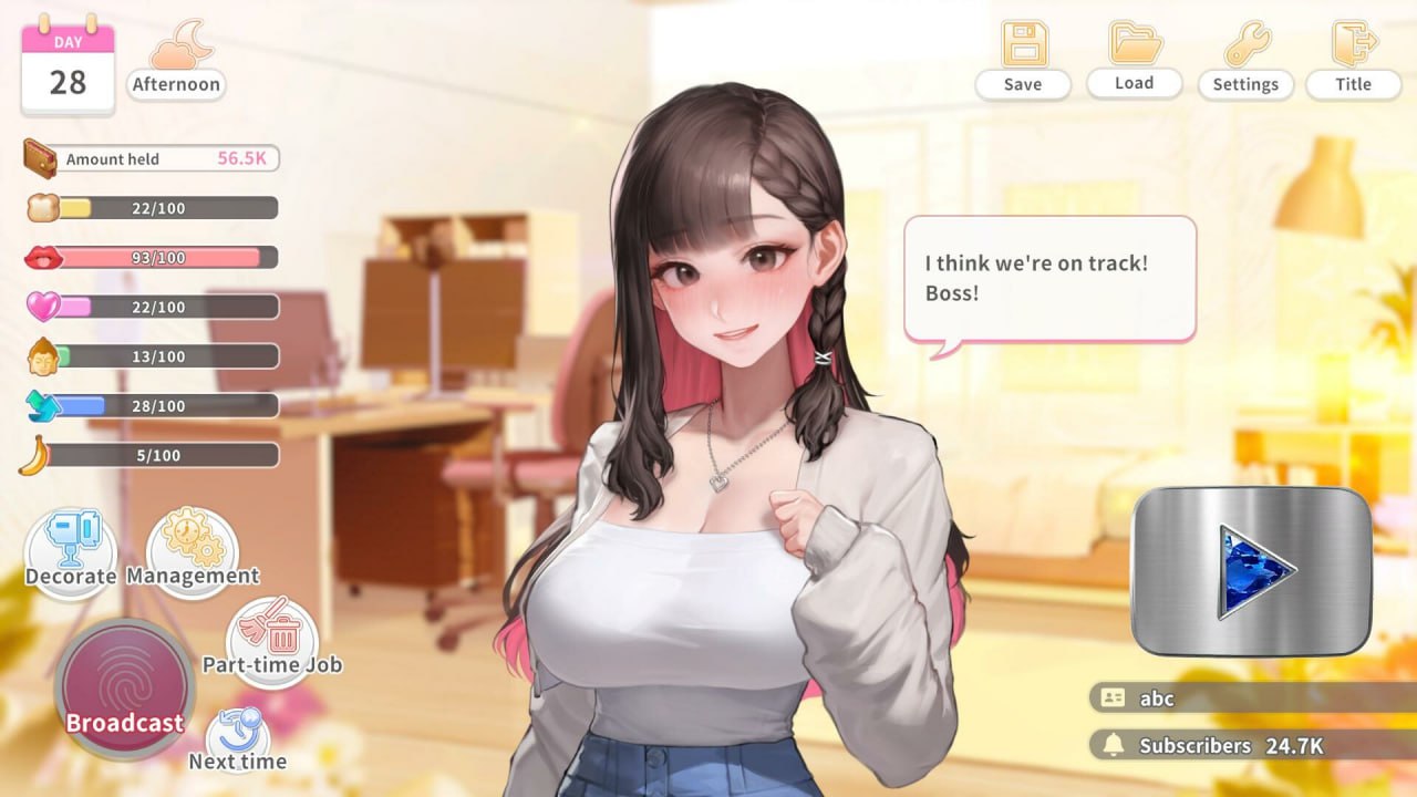 【SLG/PC】直播开始！VTuber 训练