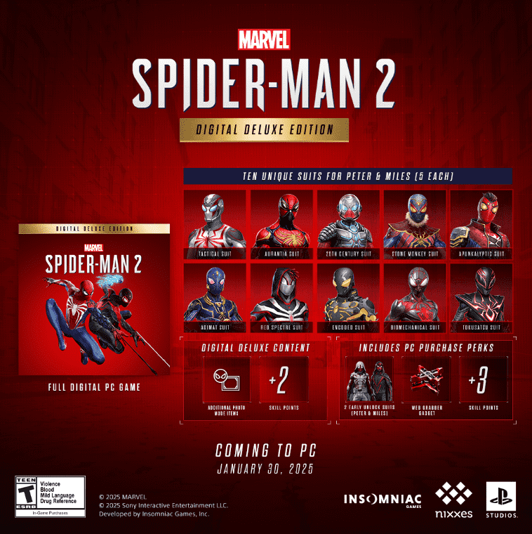 漫威蜘蛛侠2 豪华中文 全DLC 修改器